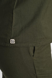 Pleated Placket Short Shirt